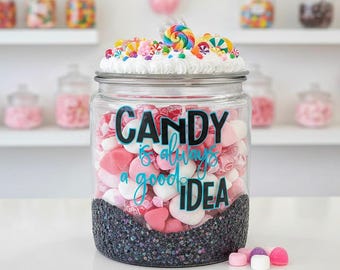 Personalized Funny Candy Jar for Receptionist Candy Holder, Boss Desk Candy Container, Office or Receptionist Gift, Custom Candy Storage Jar