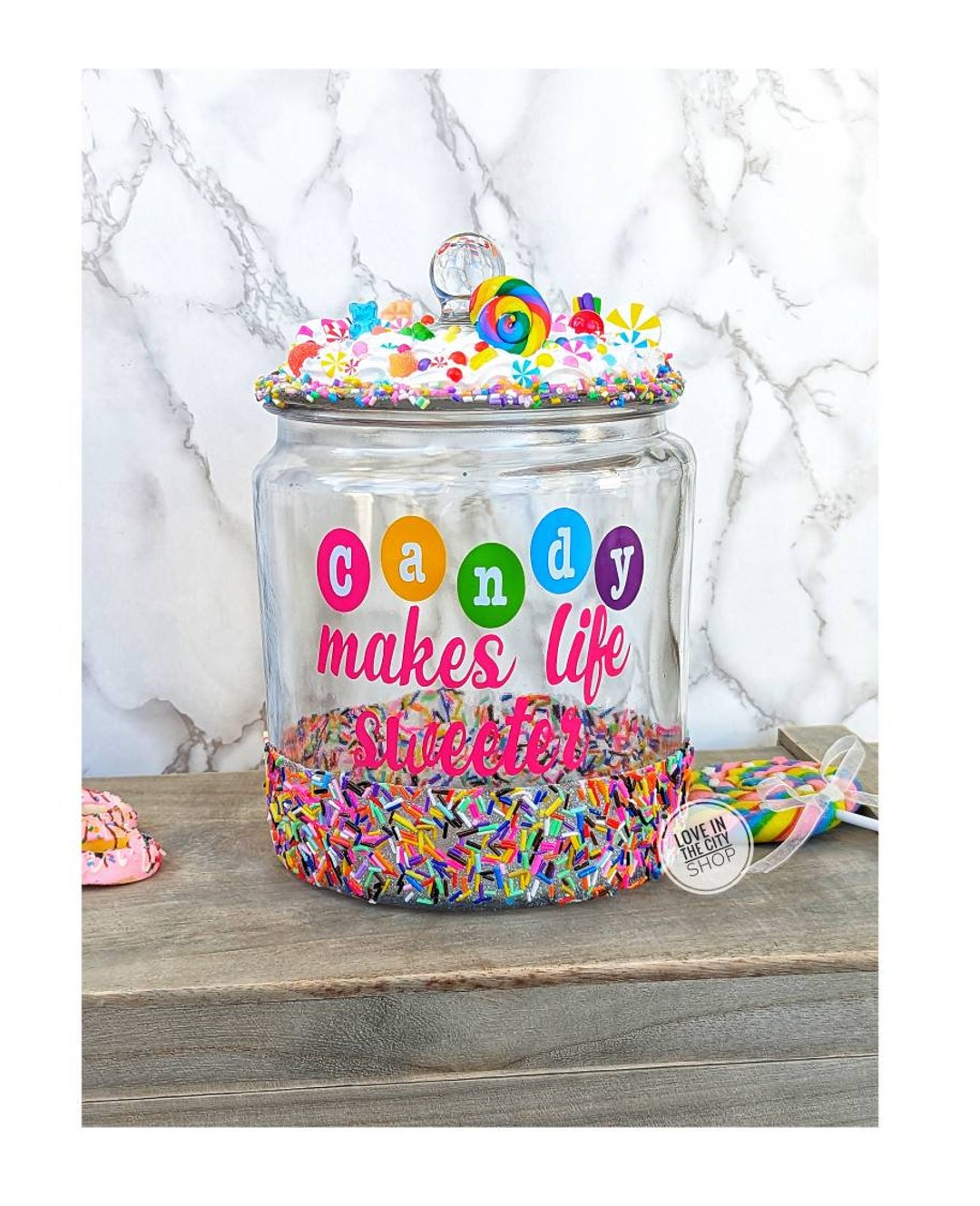 Funny Candy Jar, Office Candy Jar, Glass Candy Jar, Candy Bowl, Glass