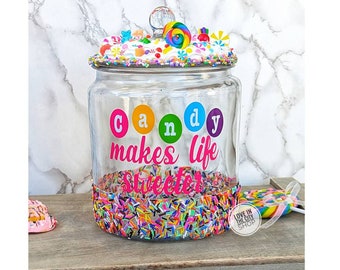 Funny Candy Jar, Office Candy Jar,  Glass Candy Jar, candy bowl, Glass Treats Jar, Personalized candy jar, Candy Display, Party Candy Jar