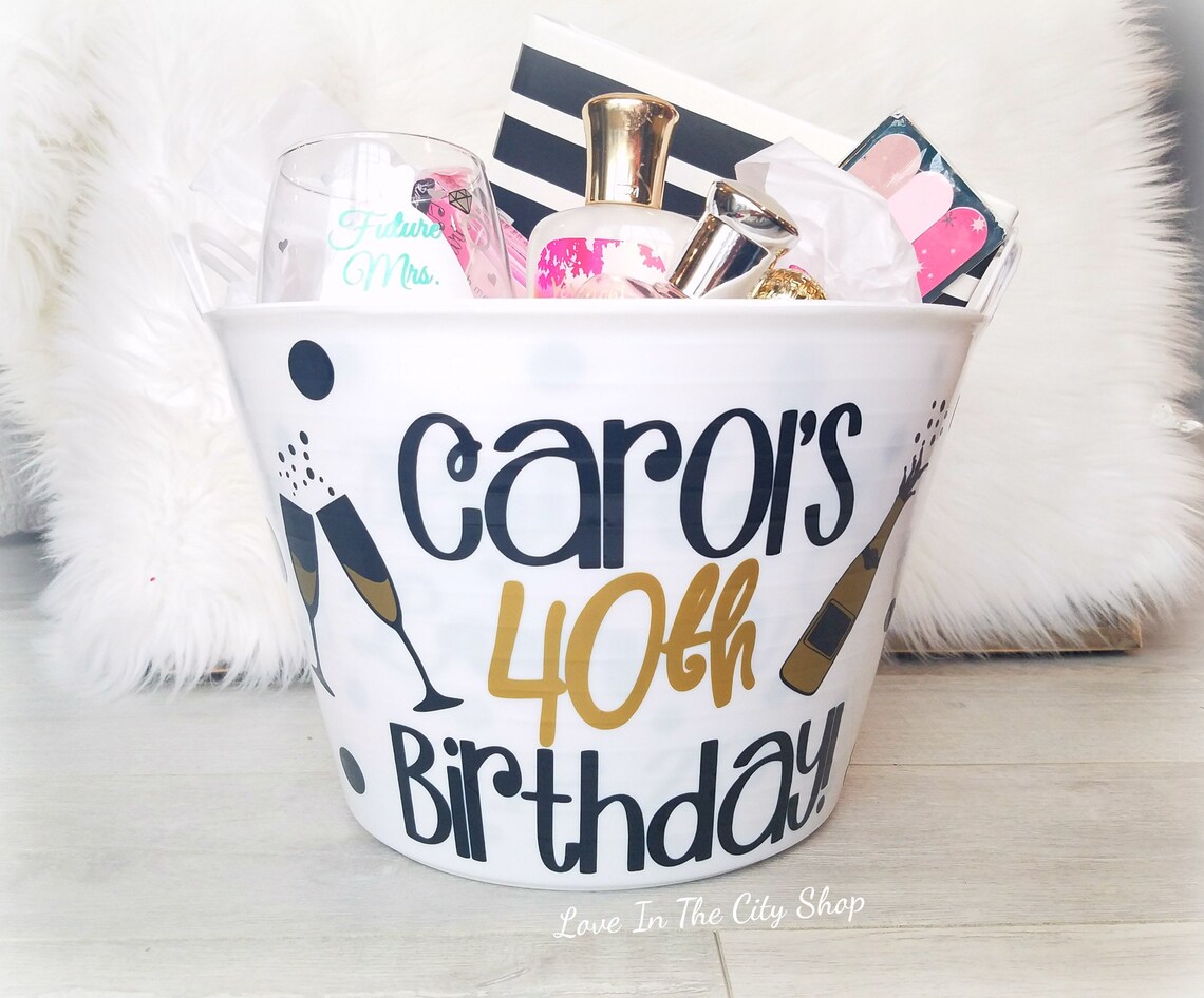 Birthday gift basket 40th Birthday gift basket 50th Gift Etsy