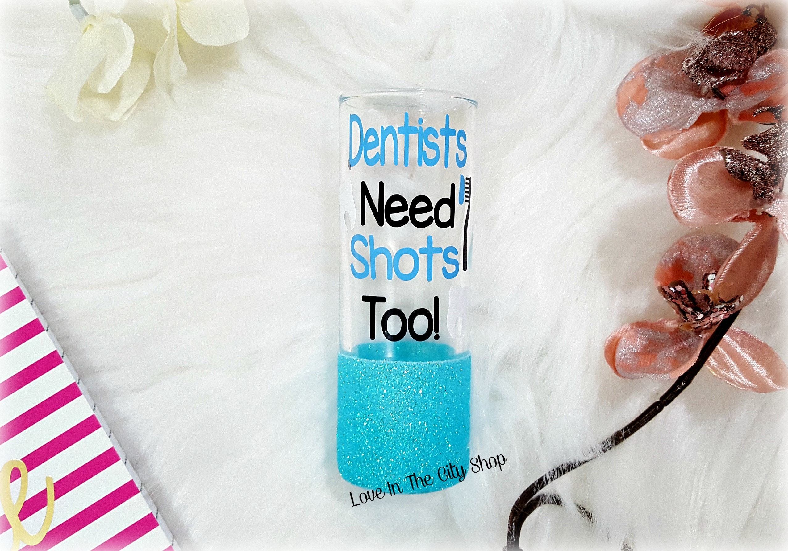 Dentist shot glass Glitter Shot Glass Gift for Dentist Etsy