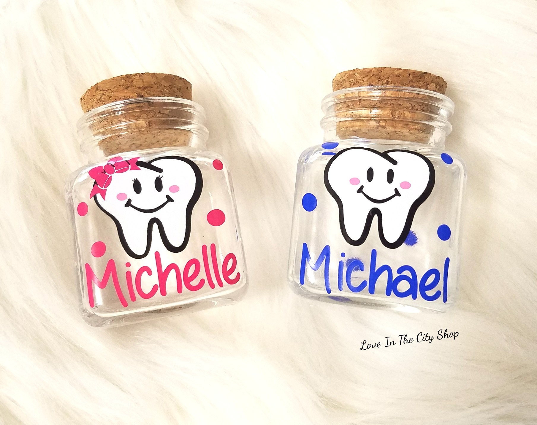 Tooth Fairy Jar Personalized Tooth Jar Baby Tooth Storage Etsy
