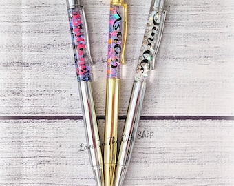 Snow Globe pen, name snow globe, Glitter Pen, Floating Glitter Pens, Bachelorette favors, bridal favors, custom pen, boss pen, name pen