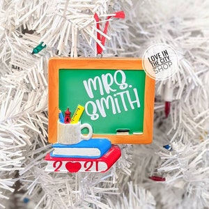 Teacher ornament, chalkboard ornament, para ornament, teacher assistant ornament, principal ornament, assistant teacher ornament, teach gift