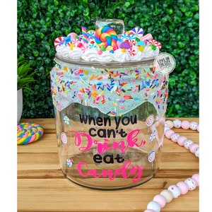 Custom candy jar, custom cookie jar, funny candy jar, office candy jar, receptionist candy jar, desk candy jar, boss candy jar, frosting top