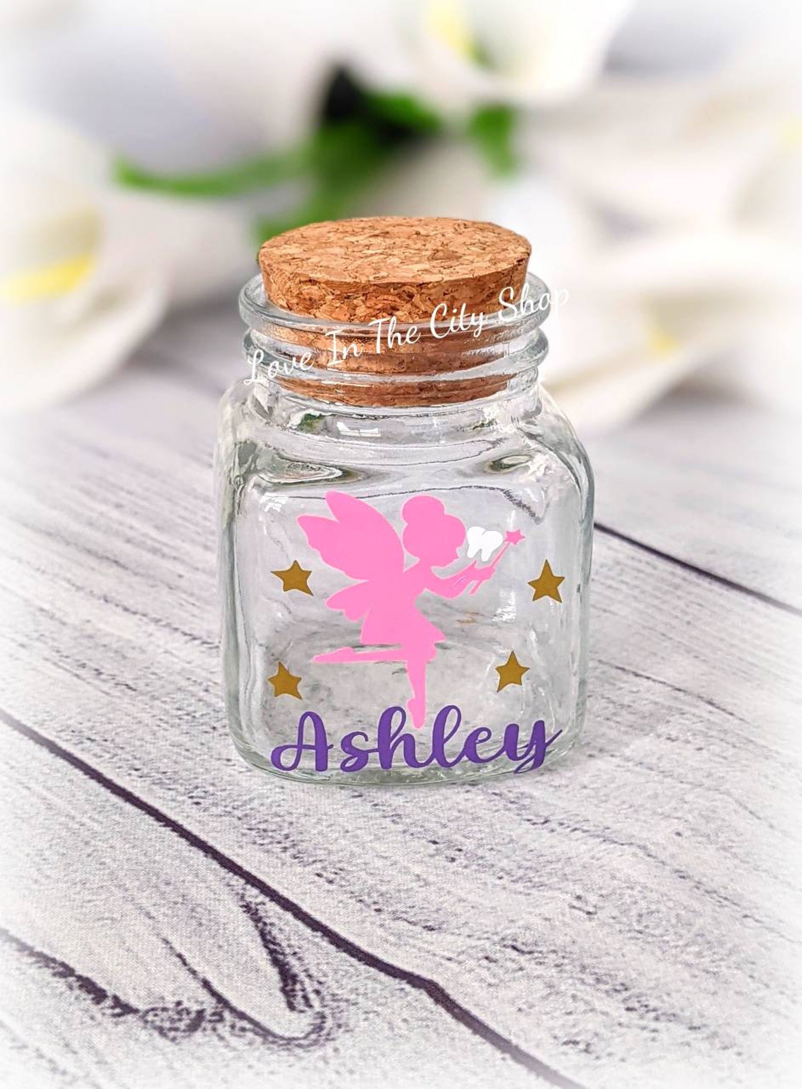 Tooth Fairy Jar First Tooth Gift Personalized Tooth Jar Etsy