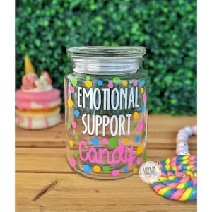 Funny glass candy jar with lid, college dorm decor, personalized candy gift, candy decorations, chocolate gift, gift for retirement