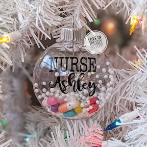 Nurse ornament, custom nurse gift, health care worker gift, nursing student, rn nurse gift, ICU nurse gift, LPN Nurse, nurse graduate gift