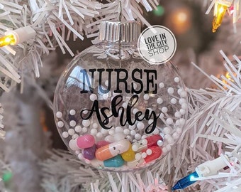 Nurse ornament, custom nurse gift, health care worker gift, nursing student, rn nurse gift, ICU nurse gift, LPN Nurse, nurse graduate gift