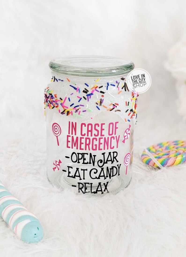 Custom Candy Jar Personalized Candy Jar Candy Themed Etsy