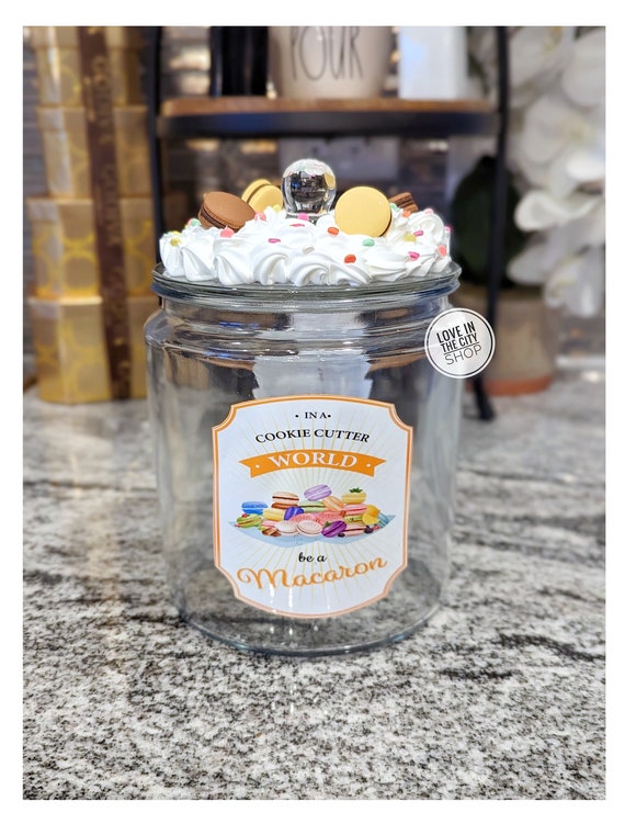Personalized Glass Cookie Jar for Grandma, Airtight Cookie