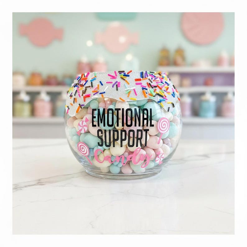 Personalized glass candy bowl, Chocolate bowl, office candy jar, receptionist candy bowl, Candy Theme party, Teacher Candy jar image 1