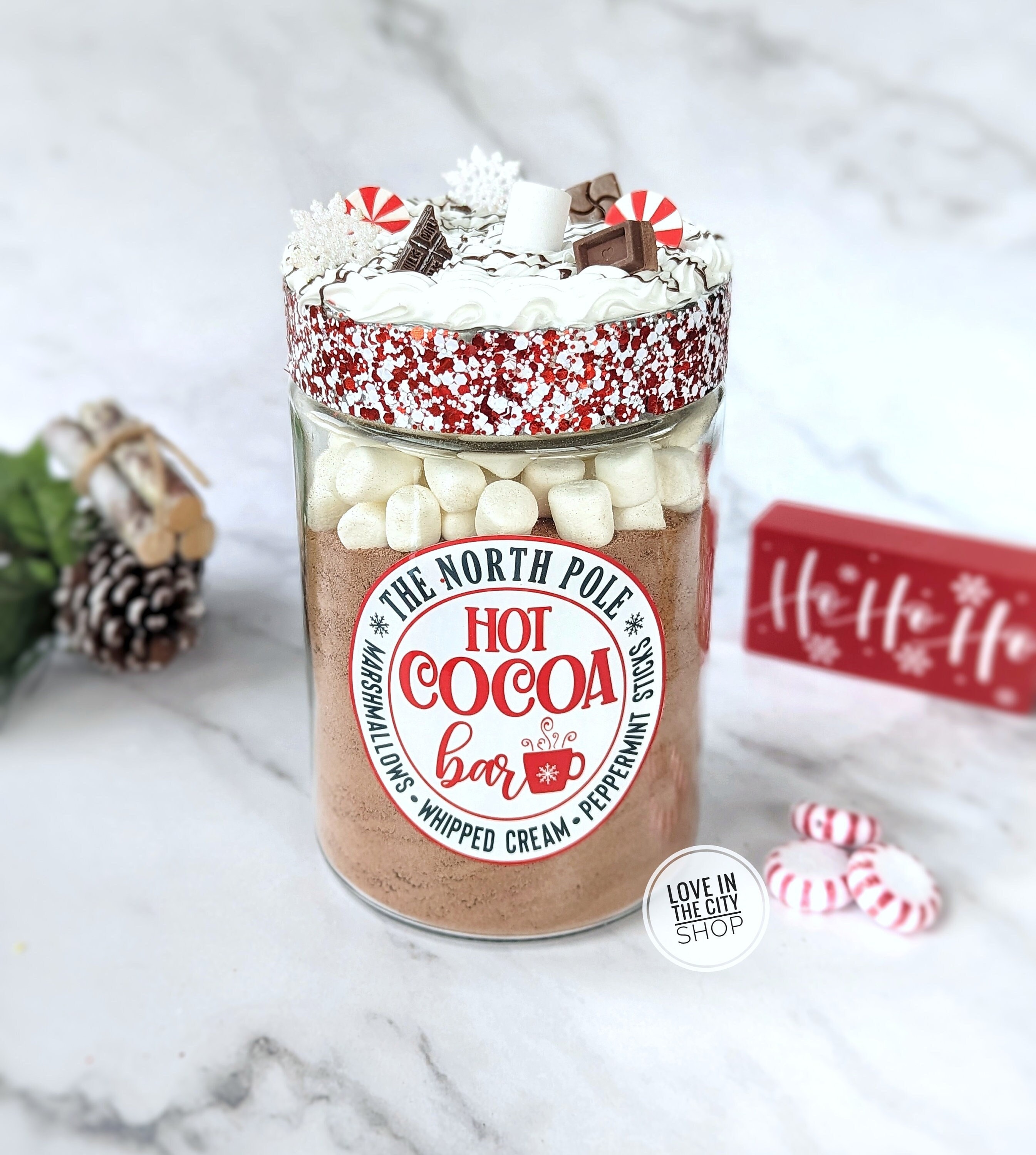 Frosty's Hot Cocoa Enameled Christmas Container