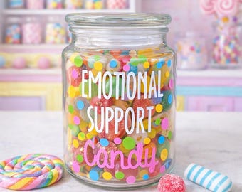 Funny glass candy jar with lid, college dorm decor, personalized candy gift, candy decorations, chocolate gift, gift for retirement