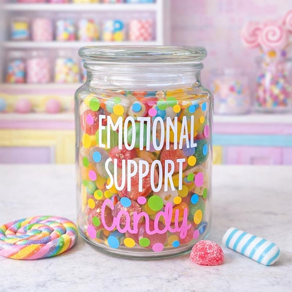Funny glass candy jar with lid, college dorm decor, personalized candy gift, candy decorations, chocolate gift, gift for retirement