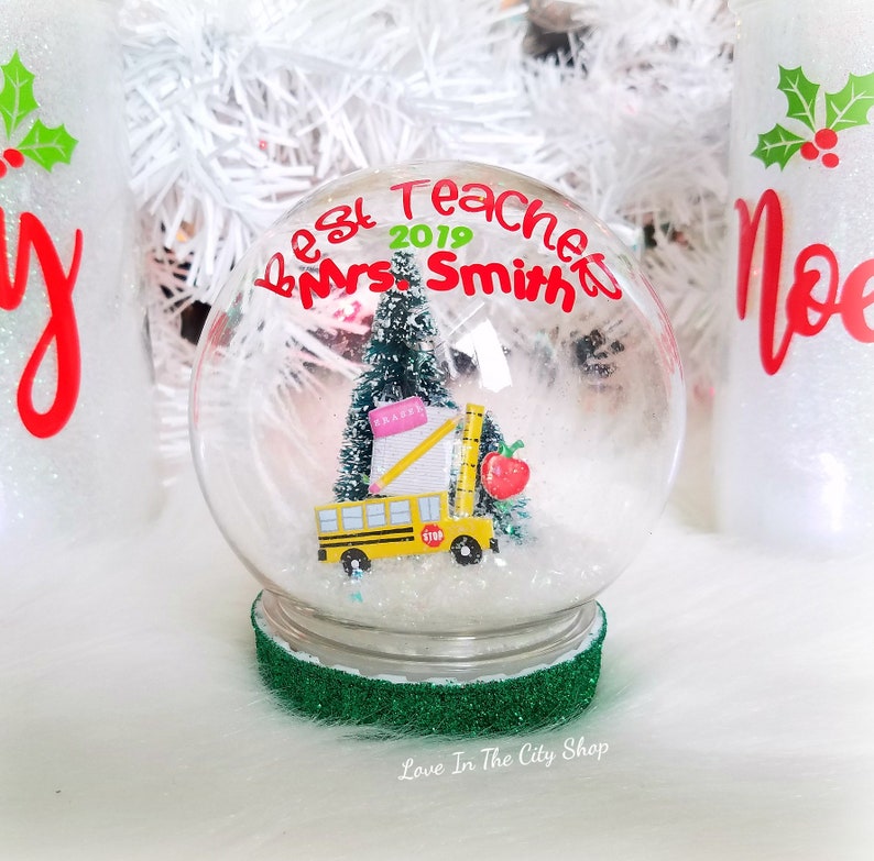 Teacher snow globe principal gift Custom Teaching Gift Etsy