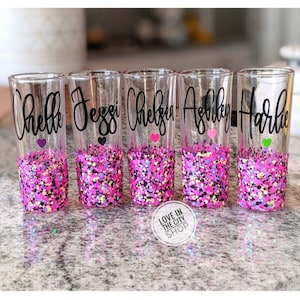 21st Birthday shot glass, bachelorette shot glass, birthday shot glass, bridal party shot glass, vacation shot glass, mermaid shot glass