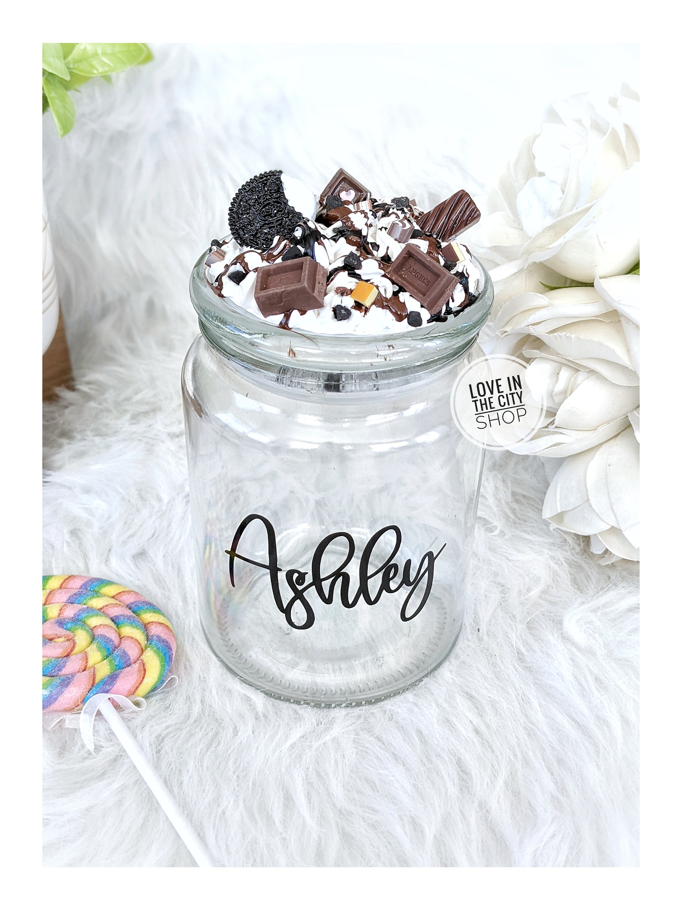 Jar With Sweet Decor Decorative Jar Sweet Original Gifts Idea Cookies Jar  Candy Jar Original Gift Fake Candy Fake Chocolate Mothers Day Gift 