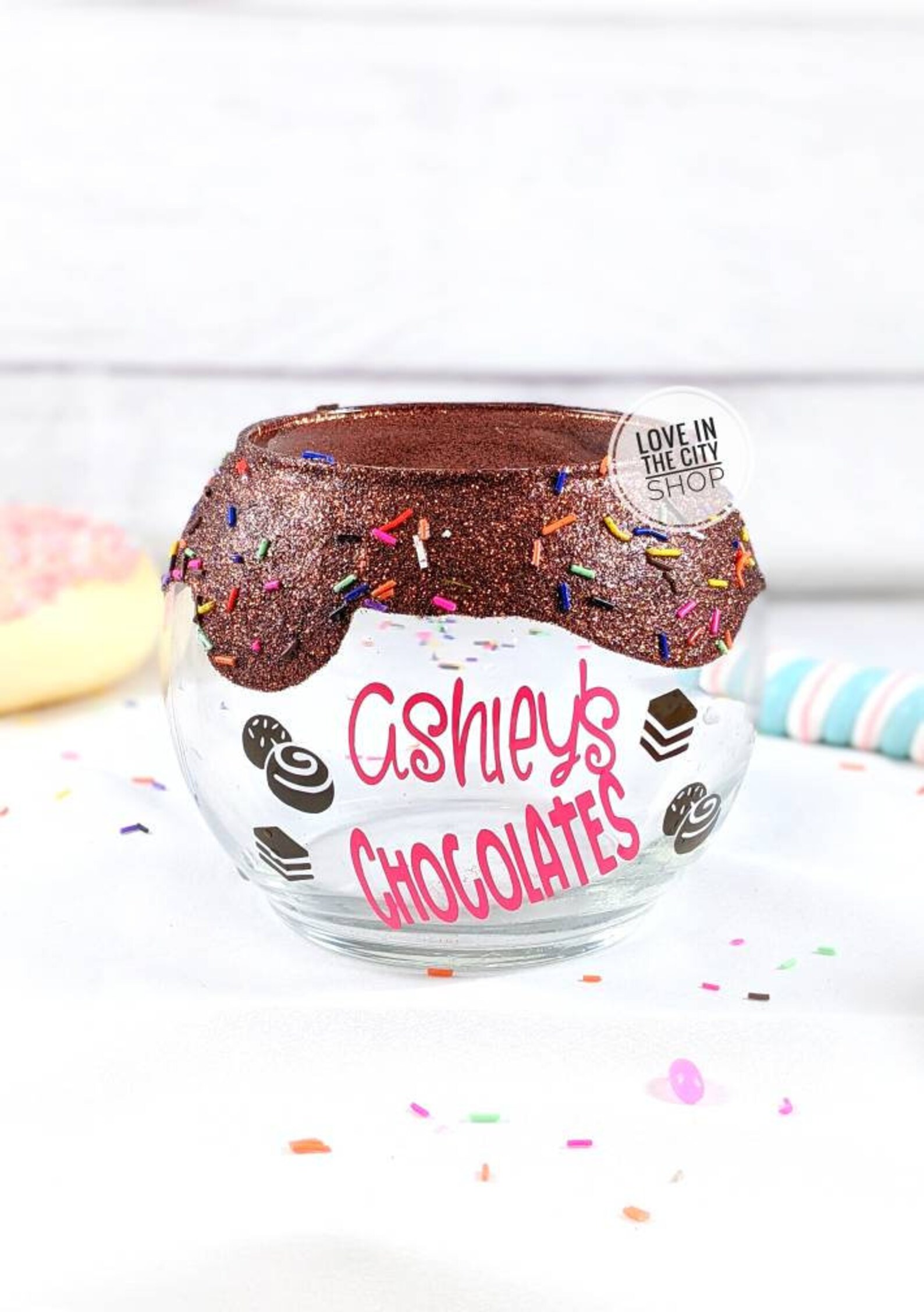 Frosting Candy Bowl Chocolate Jar Office Candy Bowl Office Etsy