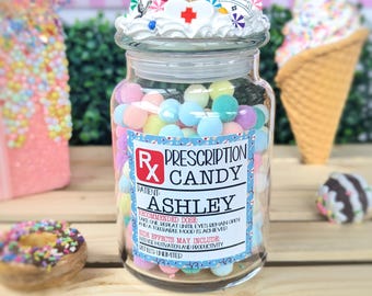 Personalized Nurse Candy Jar, Custom Name Gift for RN, LPN, CNA, Nurse Graduation Gift, Nurse Appreciation Decor, Cute Medical Office Gift