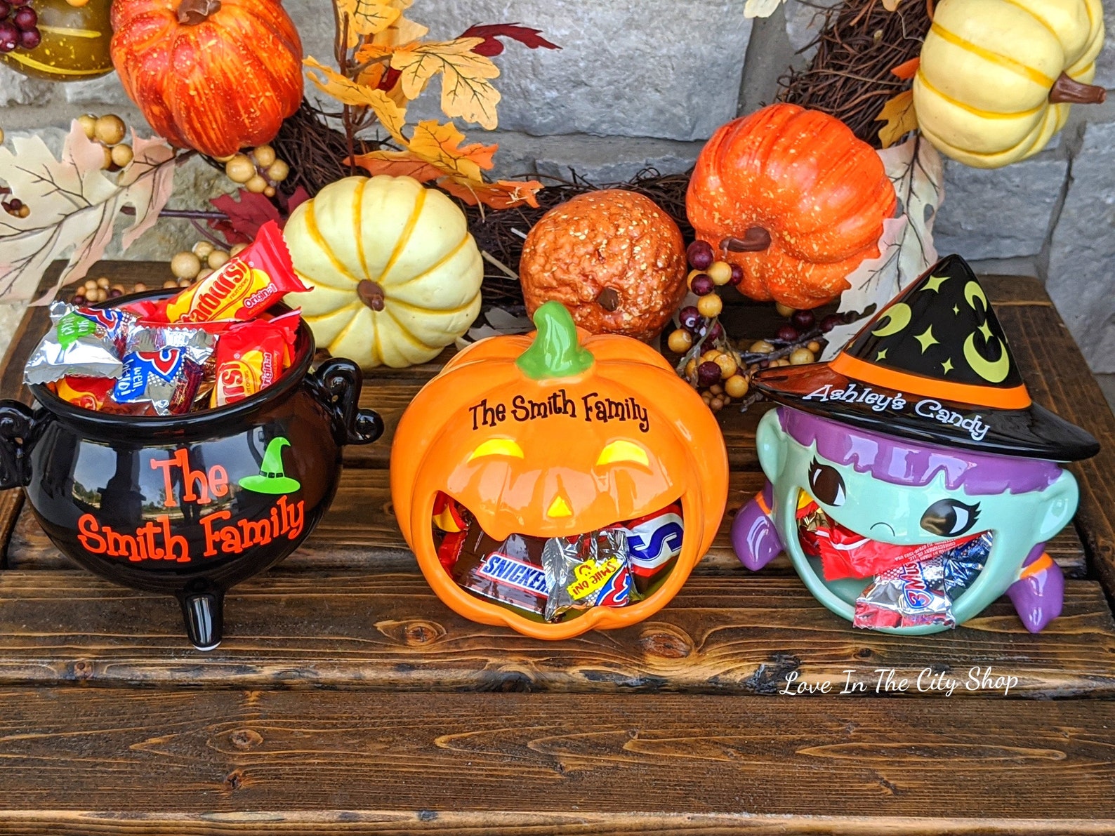 Halloween Candy Jar Pumpkin Candy Jar Halloween Candy Bowl Etsy