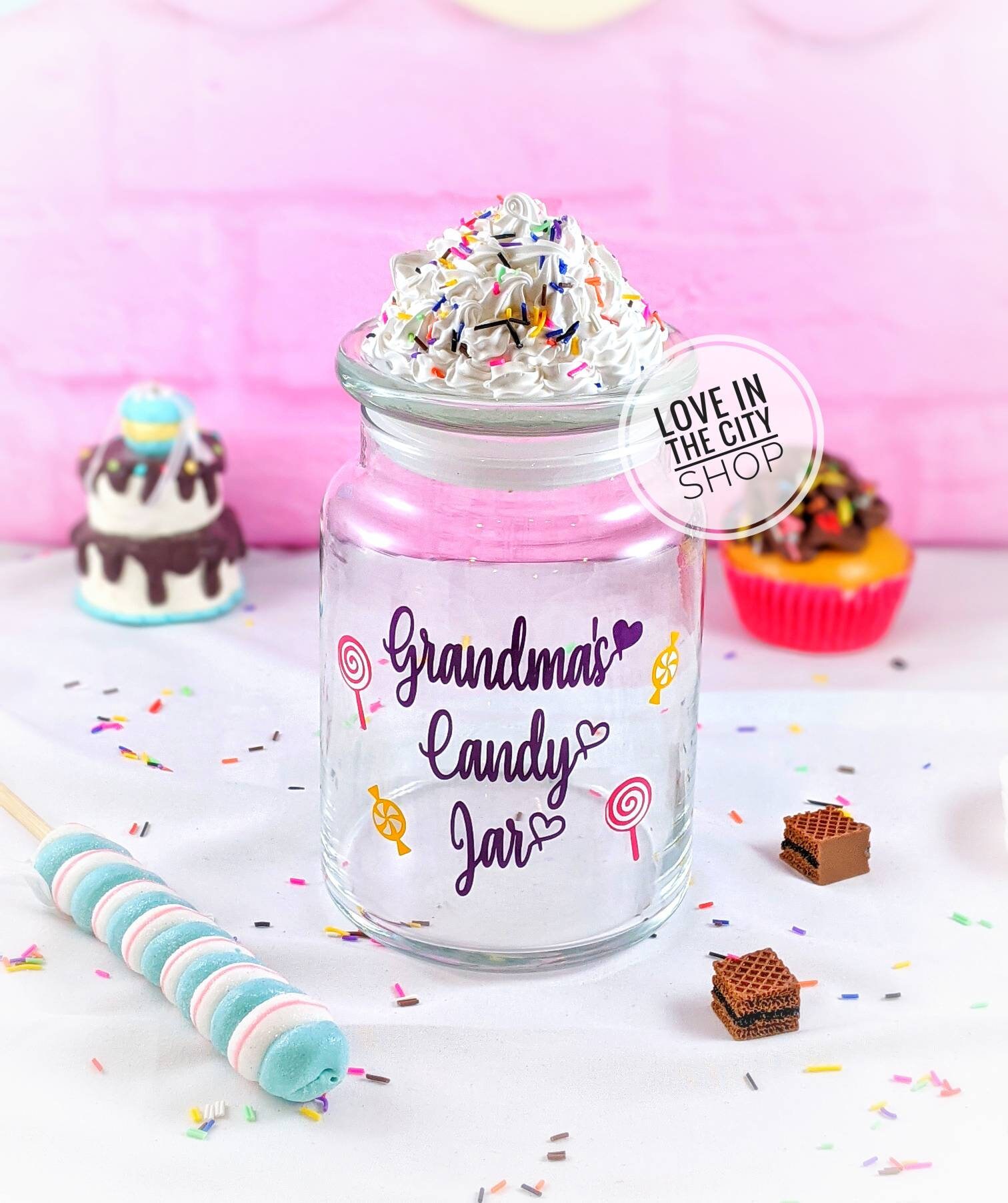 Grandma Candy Jar Personalized Grandma Gift Grandma Birthday Etsy UK