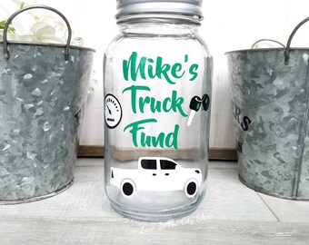 Truck funds, Truck bank, Truck savings jar, new Truck fund, adult bank, custom car fund, SUV bank, sports Truck fund, savings jar for car