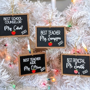 Chalkboard Ornament, teacher ornament, counselor ornament, principal ornament, teacher aide ornament, principal gift, school counselor