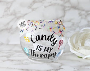 Candy Bowl, Candy Jar, Candy Holder, office candy jar, receptionist candy bowl, Donut theme, Candy Theme Birthday, Teacher Candy Bowl