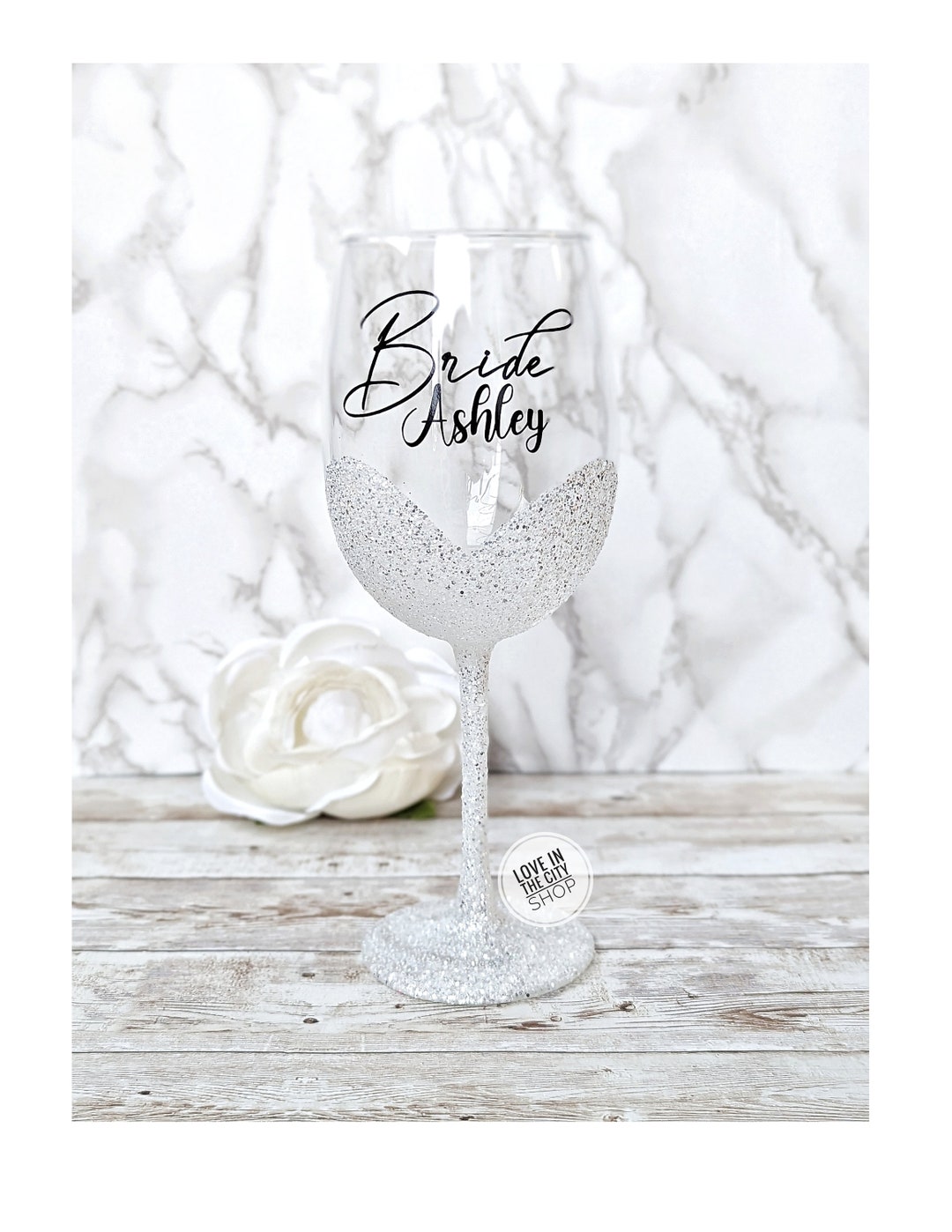 Bride Wine Glass Bridal Wine Glass Bridal Shower Wine Glass Etsy