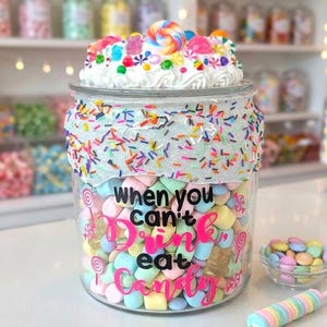 Personalized Candy Jar for Desk, Funny Office Candy Jar, Custom Cookie Jar, Receptionist Gift, Coworker Gift, Boss Gift, Swedish Candy Jar