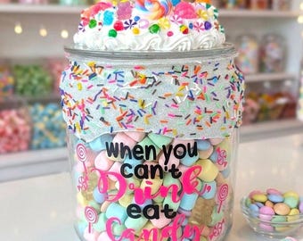 Personalized Candy Jar for Desk, Funny Office Candy Jar, Custom Cookie Jar, Receptionist Gift, Coworker Gift, Boss Gift, Swedish Candy Jar