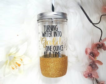 Turning water into gold one ounce at a time. Breastfeeding water bottle, New mom gift, breastfeeding tumbler, mom to be gift, breast is best