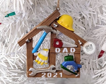 Toolbox ornament, dad ornament, tool ornament, grandpa ornament, construction worker gift, construction ornament, tool box ornament