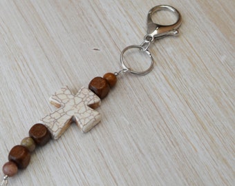 Key Chain For Women Grounded in Christ / Christian Zipper Pull For Mom Wife Friend Daughter / Religious Accessory For New Home or Driver