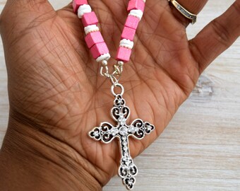 Pocket Cross For Spiritual Mom Wife Friend / Cross Gift Idea For Daily Gratitude Study Time With Jesus / Faith Jewelry For Daughter