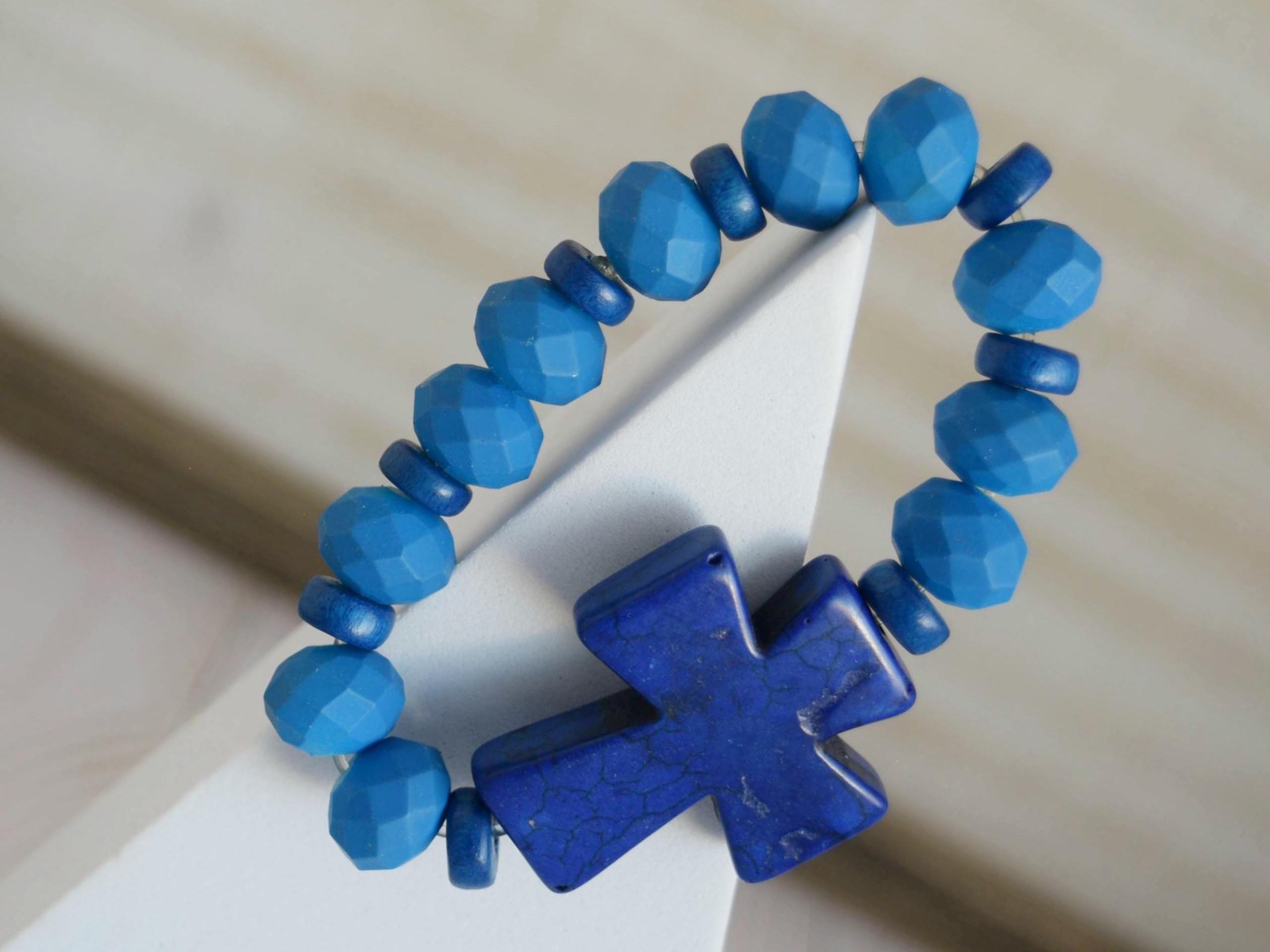 Bracelet De Communion Pour Fille - Perles Roses, Croix, Coffret Cadeau, Carte De Vœux, Ajustable