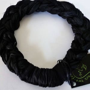 A basic black Sari Silk Braided Headband - finally! Thickly braided and sophisticated downtown deshabille!