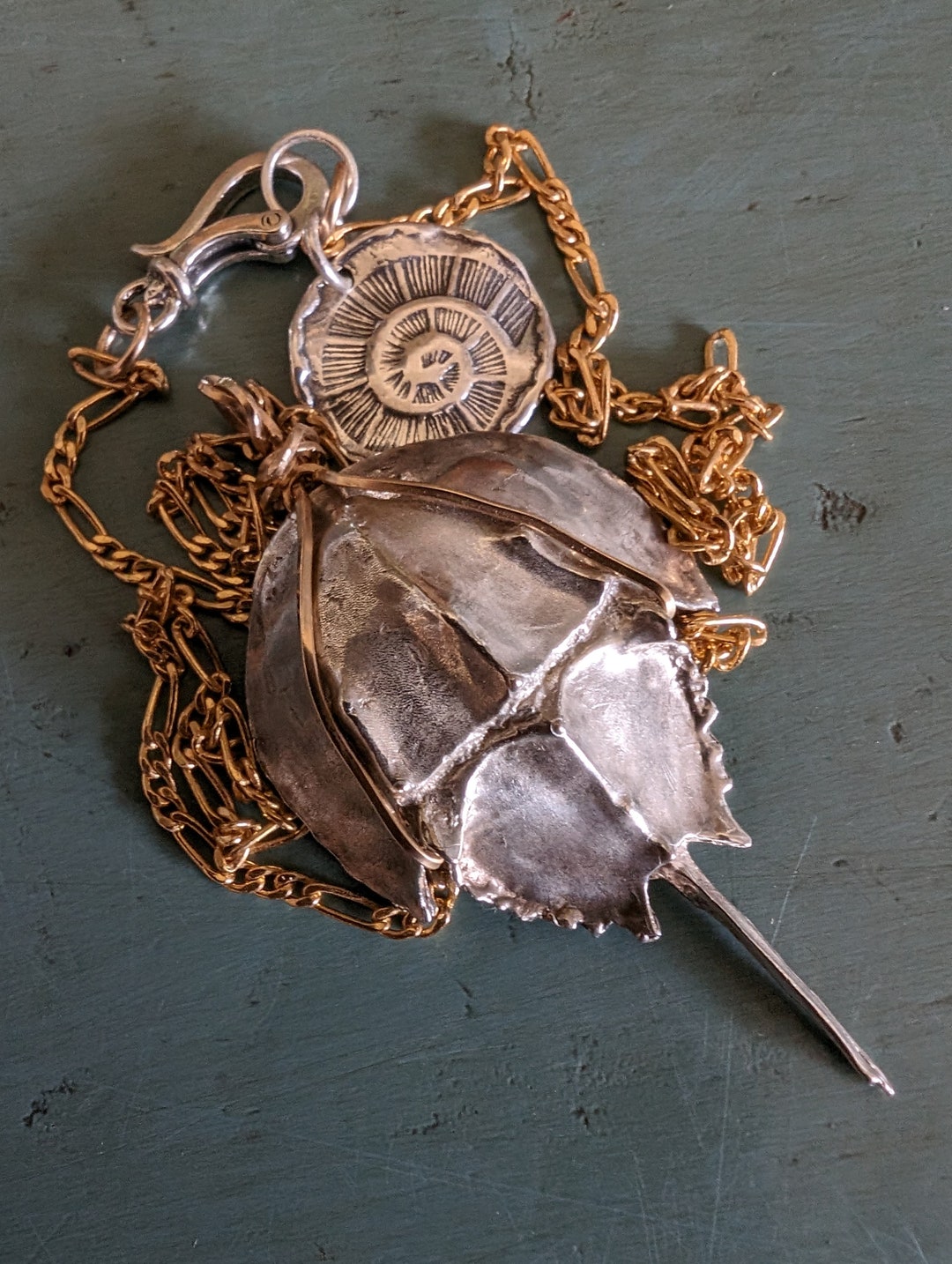 Silver Horseshoe Crab Necklace is an Absolute Tidepool Tour De Force A