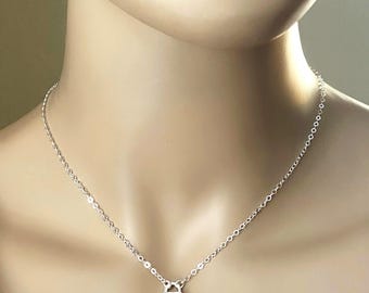 Teeny Tiny Padlock Necklace, 100% Sterling Silver, Silver Lock Choker, Petite REAL Padlock, Opens & Closes, #944