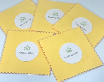 Polishing Cloths for Jewelry, Yellow Cloth, Sterling Silver or Gold Jewelry Cloths ~ Bulk in Packages of 10/20/50/100 Packs, #513