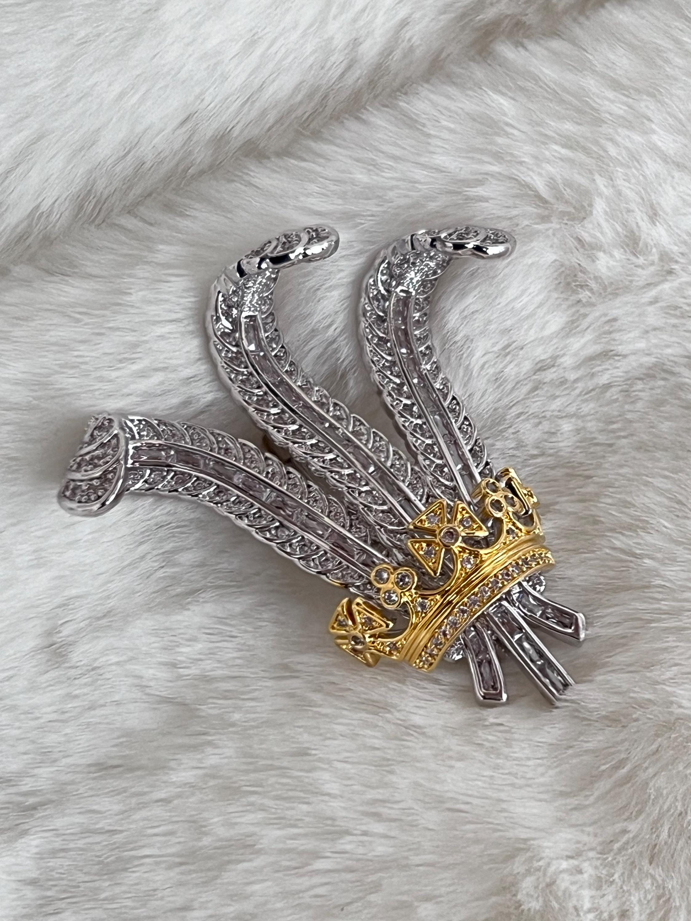 Ostrich Feather Brooch, Recreation Duchess of Windsor