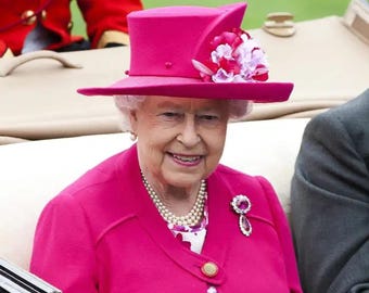 Queen Elizabeth Ruby Brooch: 14k Gold Plated Royal Replica, #1804