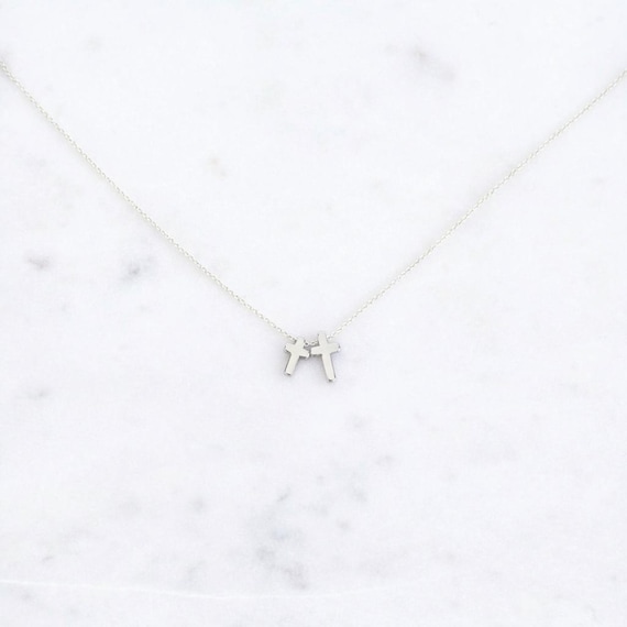 Daddy & Me Cross Necklace Set, Large and Small  Slide Crosses, Matching Jewelry, Special Bond #1969