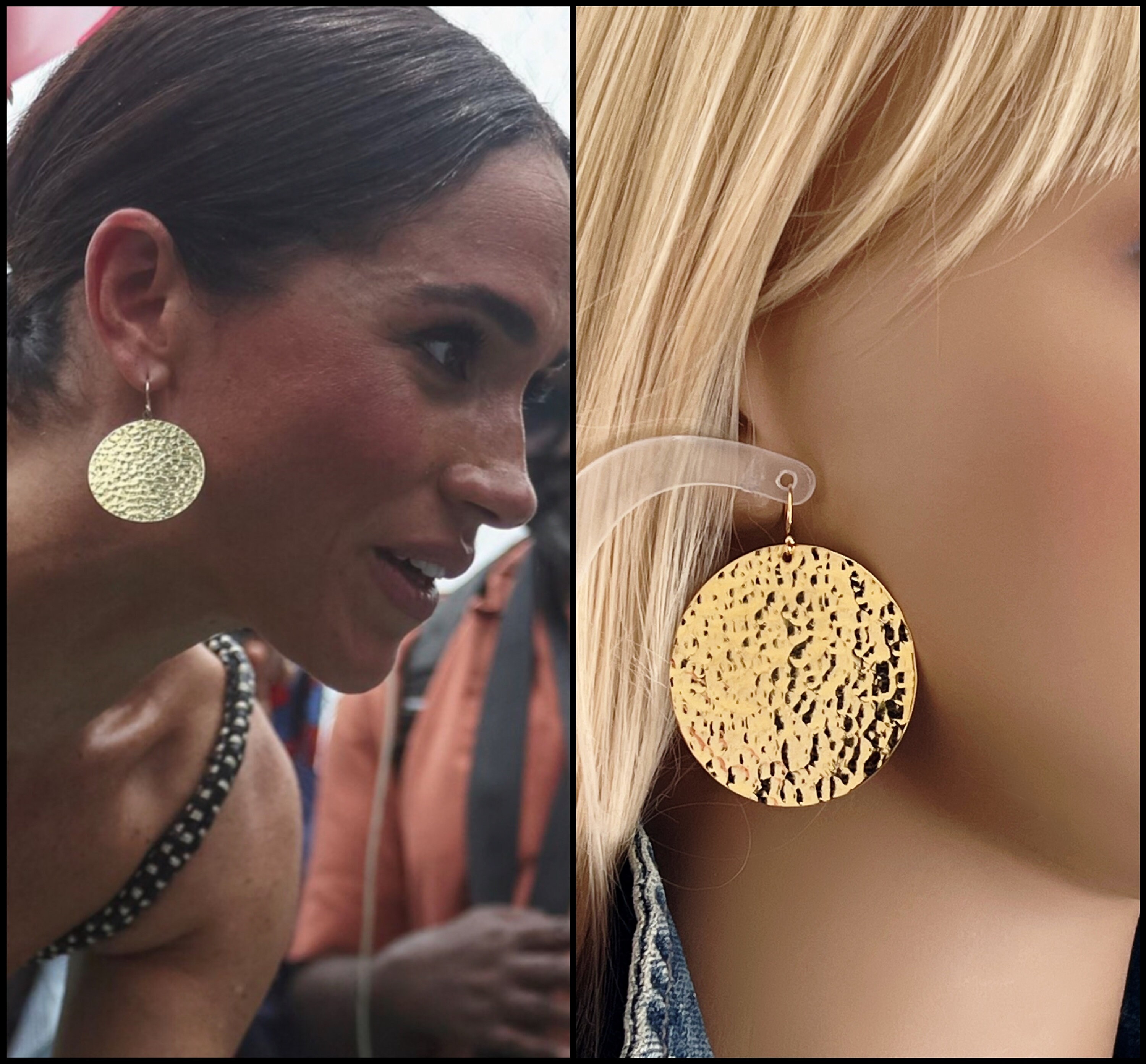 Beaten Disc Earrings in Gold Beaten Disc Earrings in Gold