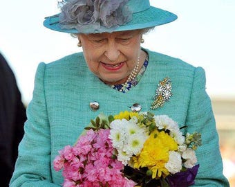 Australian Wattle Brooch, High Quality Royal Replicas, Large Zircon Brooches, Queen Elizabeth Replication #1800