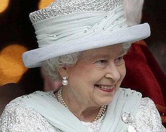 Queen Elizabeth Cullinan Brooch Replica: Zircon Pear Tassel, Royal Jewelry, #1802