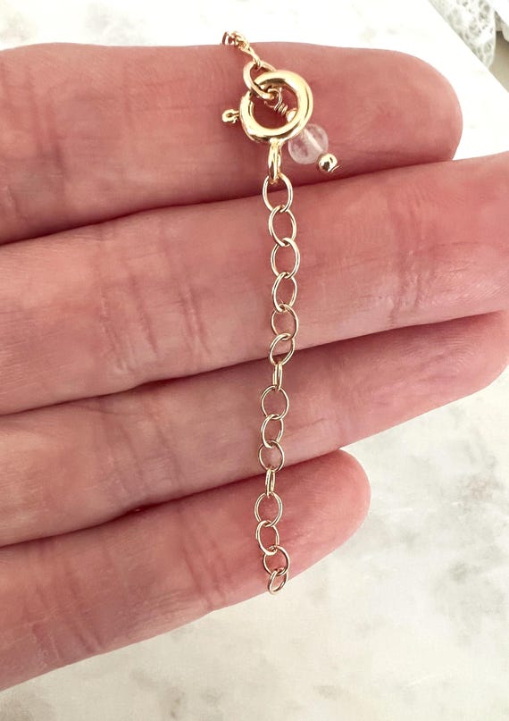 Chain Extender, 14k Gold Filled or Sterling Silver Necklace Extender with Clasp, Adjustable Necklace Add On, #517/#912