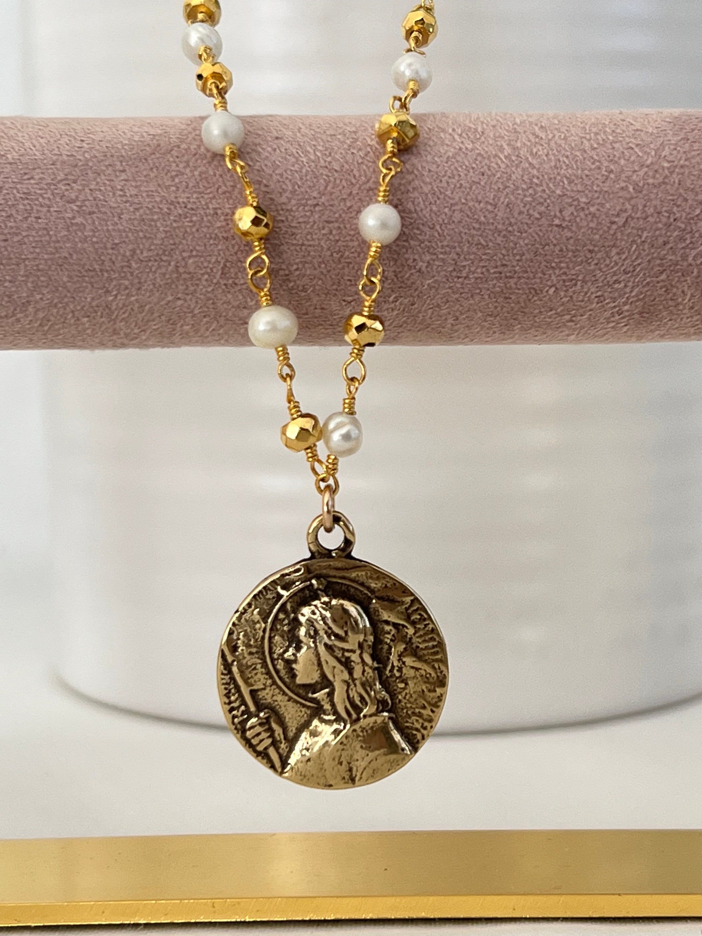 Joan of 2024 arc coin necklace
