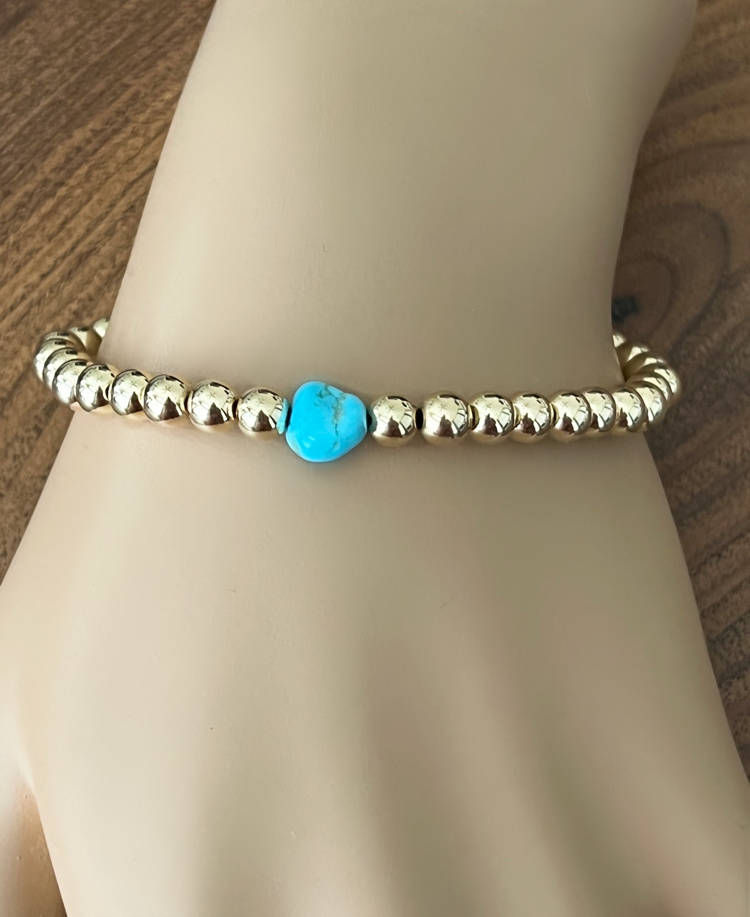 Arizona Sleeping Beauty Turquoise Bracelet (Size - 7.5 With 2 Inch Extender  ) in Platinum Overlay Sterling Silver 4.62 Ct, Silver Wt. 6.40 Gms -  8865246 - TJC